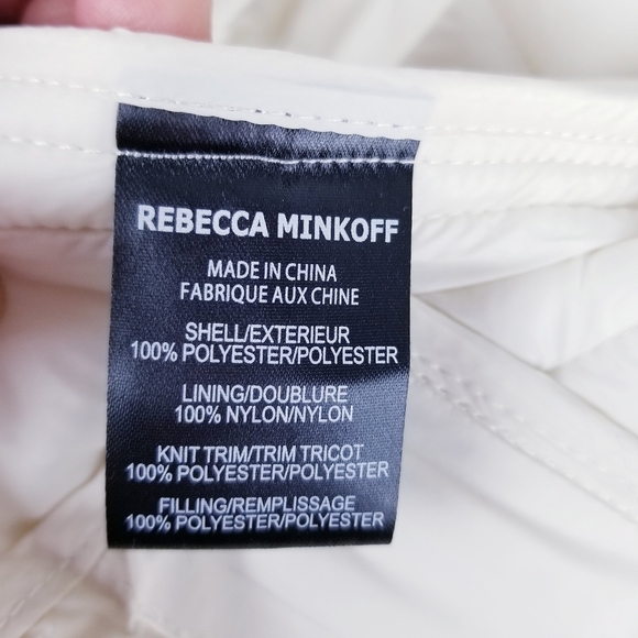 Rebecca Minkoff Cream Quilted Jacket NWT size Large - Picture 12 of 13